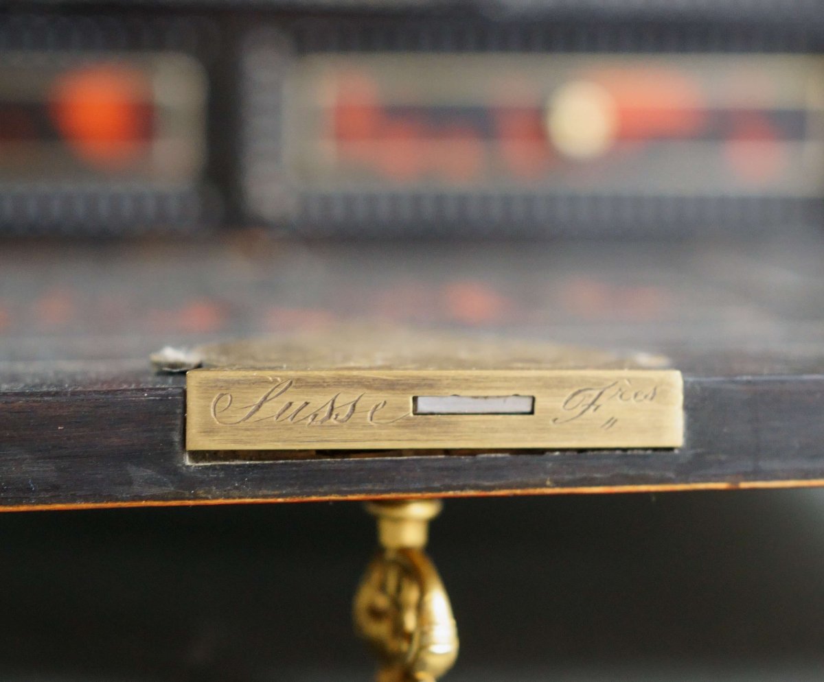 Cabinet En Marqueterie  Boulle signé "SUSSE  Frères" Napoléon III-photo-1