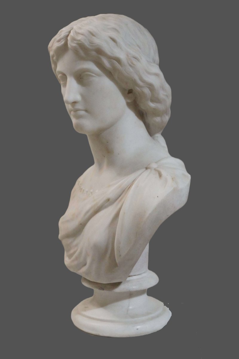Edward William Physick (1174-1862) Neoclassical Carrara Marble Bust -photo-4
