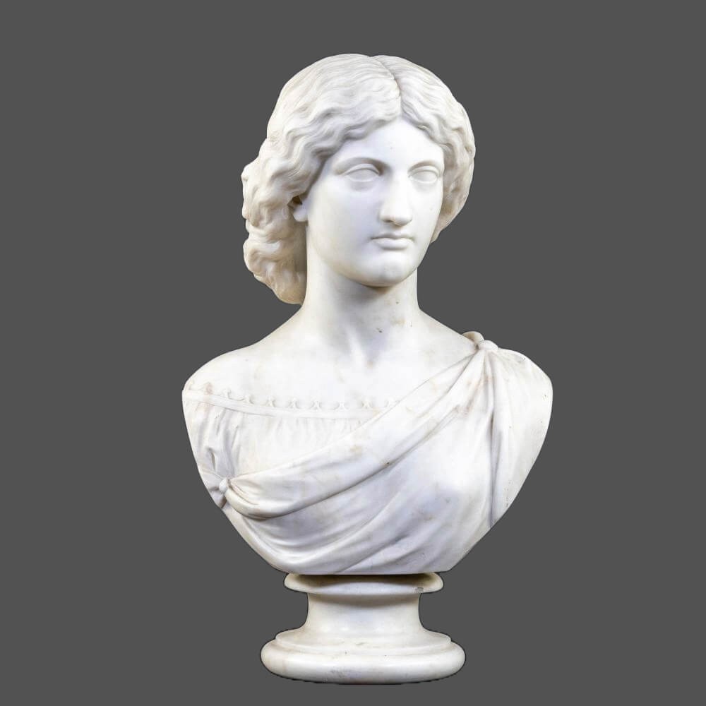 Edward William Physick (1174-1862) Neoclassical Carrara Marble Bust 