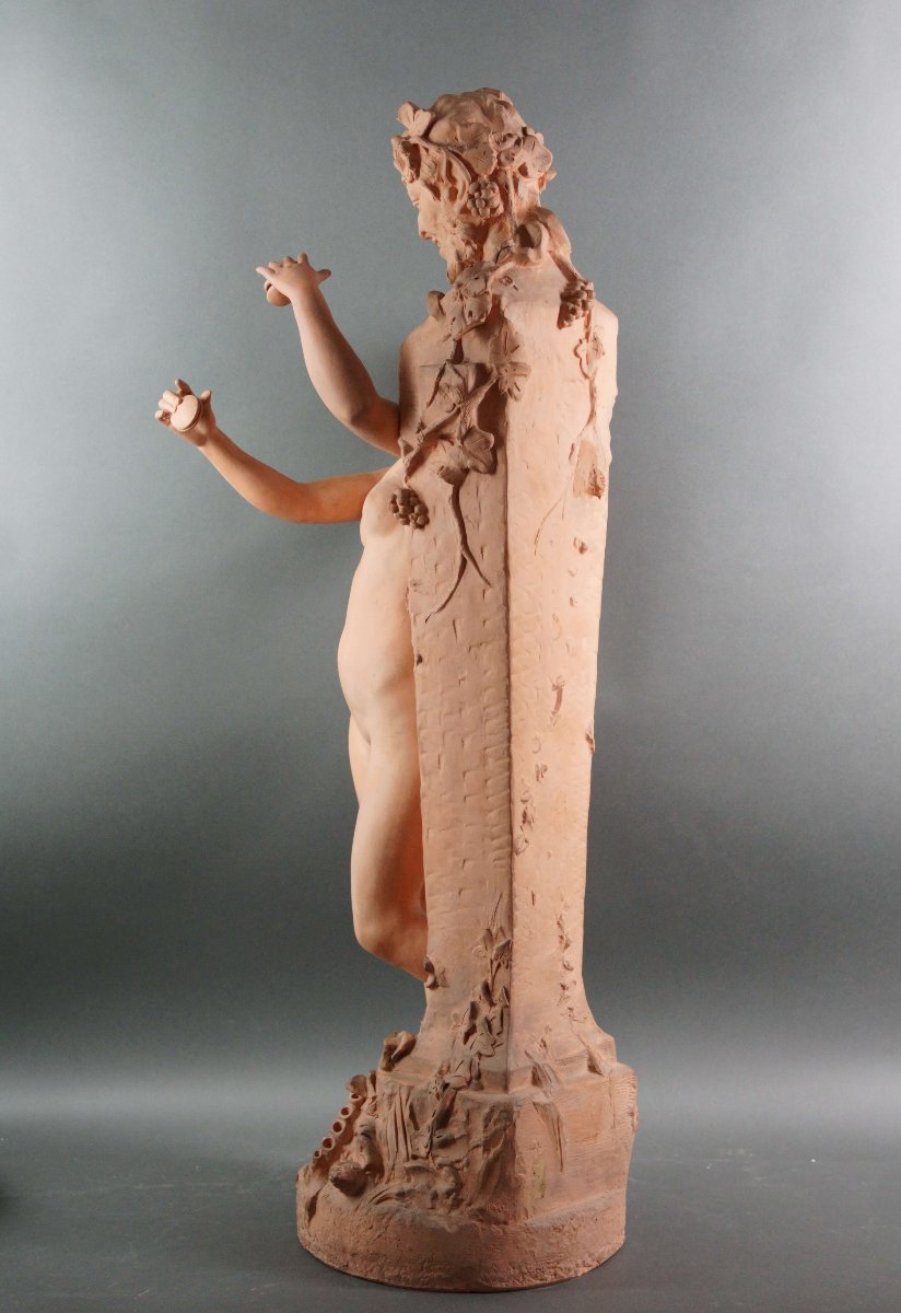 Domien Van Den Bossche (1854-1906) Imposing  Art Nouveau Terracotta Group -photo-5