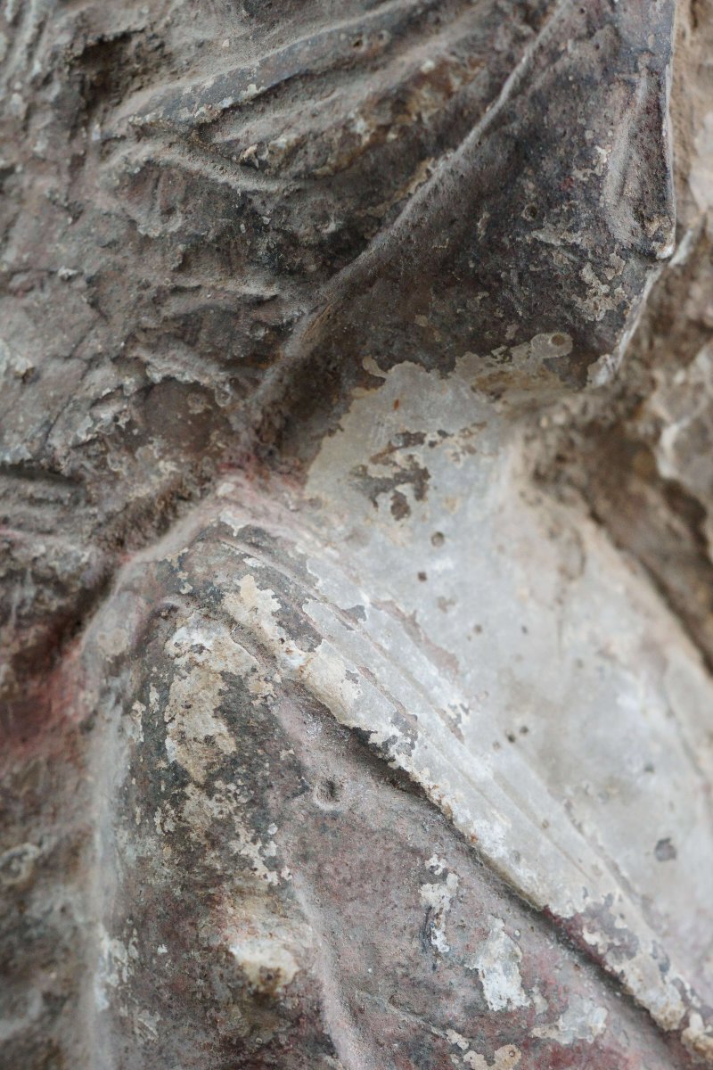 14th Italian Marble High Relief From Montagnola Senese-photo-1