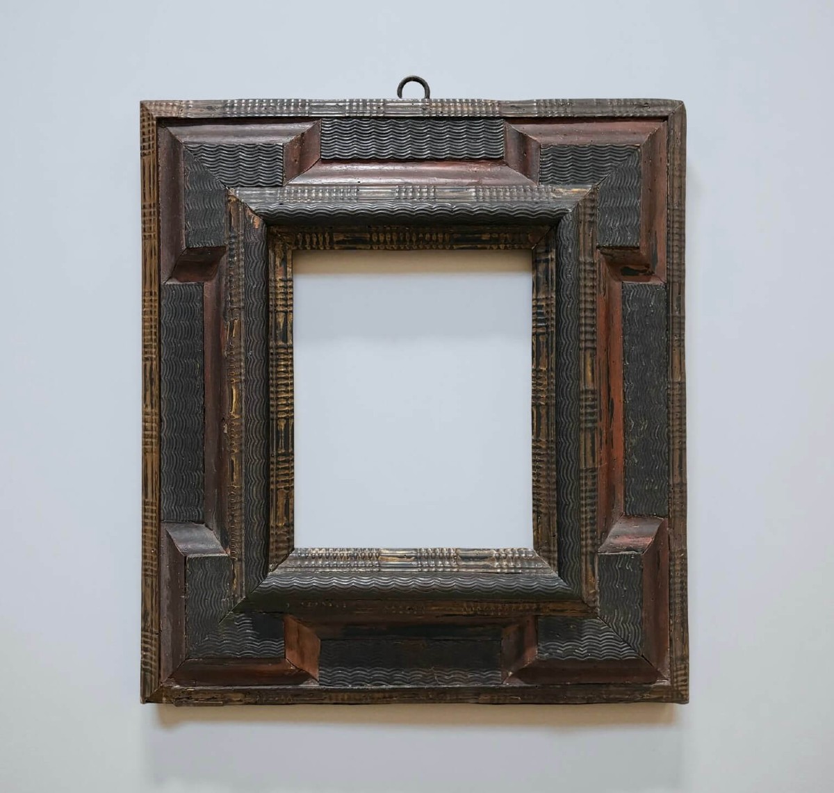 17th Carved Wood Frame With Guilloche Decoration