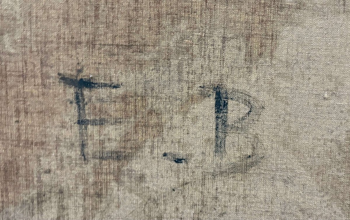 Portrait d'une Elégante Art déco Monogrammée EB Datée 1931-photo-4