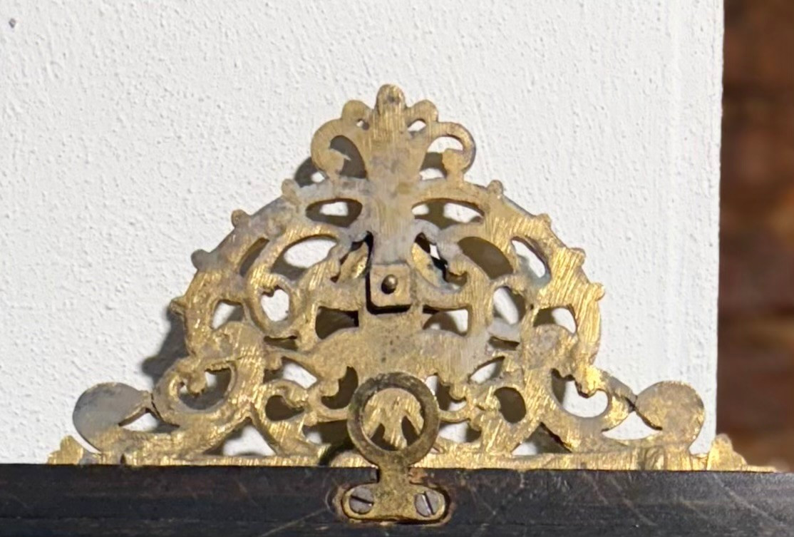 18th Grand Tour Frame, Pietra Dura Marquetry And Gilt Bronze-photo-3