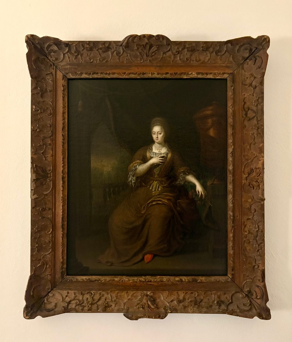Gerard Wigmana (1673-1741) Portrait de Dame Ecole Hollandaise du 18éme-photo-2