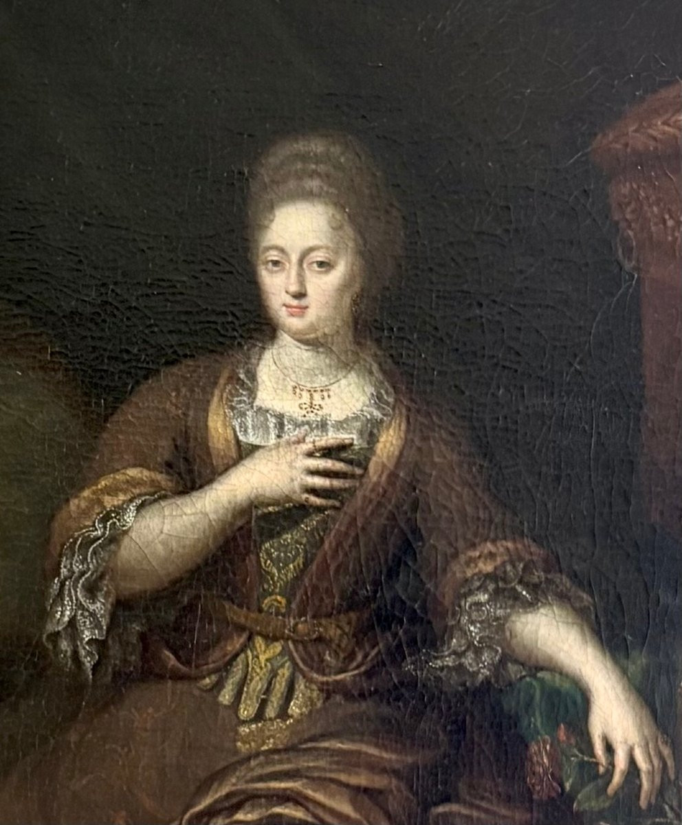 Gerard Wigmana (1673-1741) Portrait de Dame Ecole Hollandaise du 18éme-photo-4