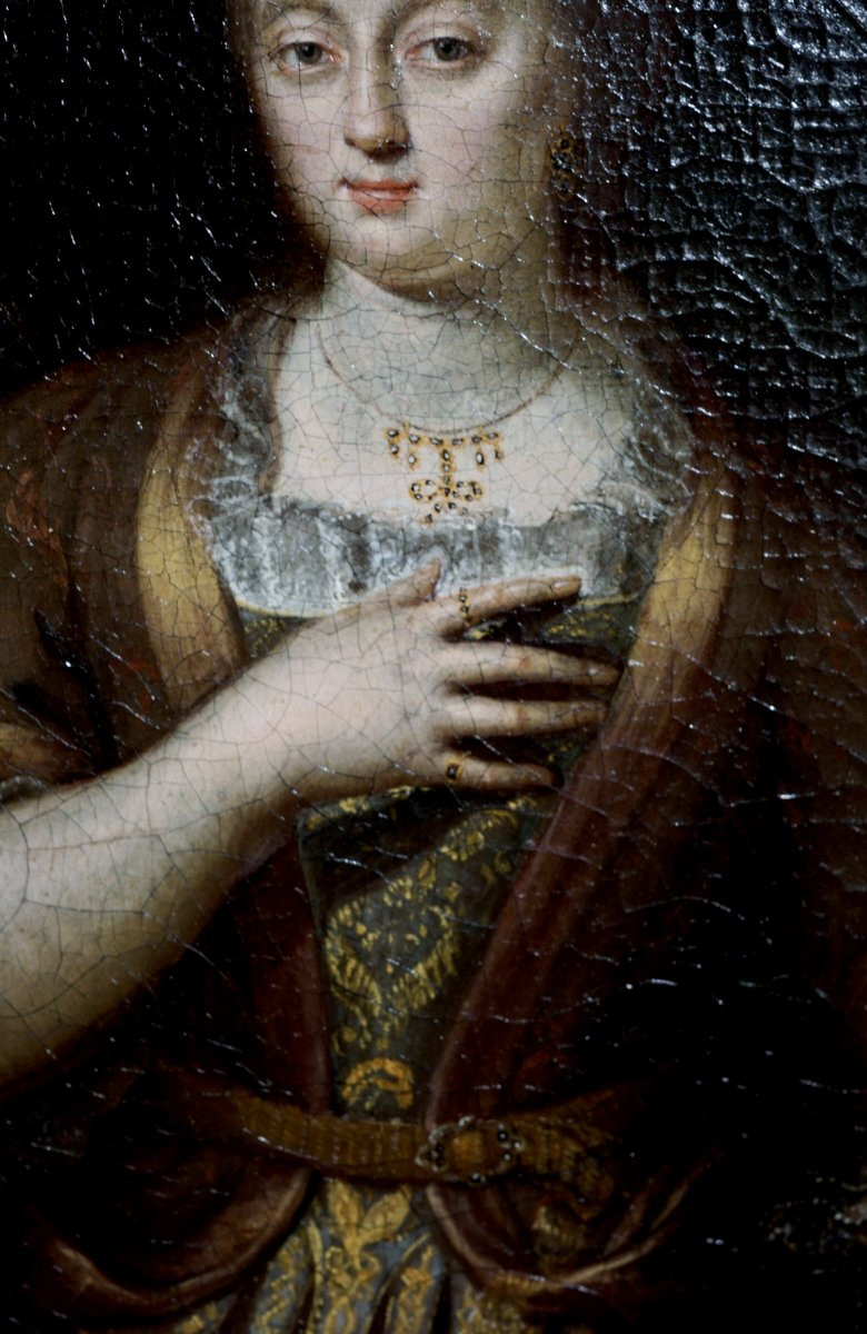 Gerard Wigmana (1673-1741) Portrait de Dame Ecole Hollandaise du 18éme-photo-1