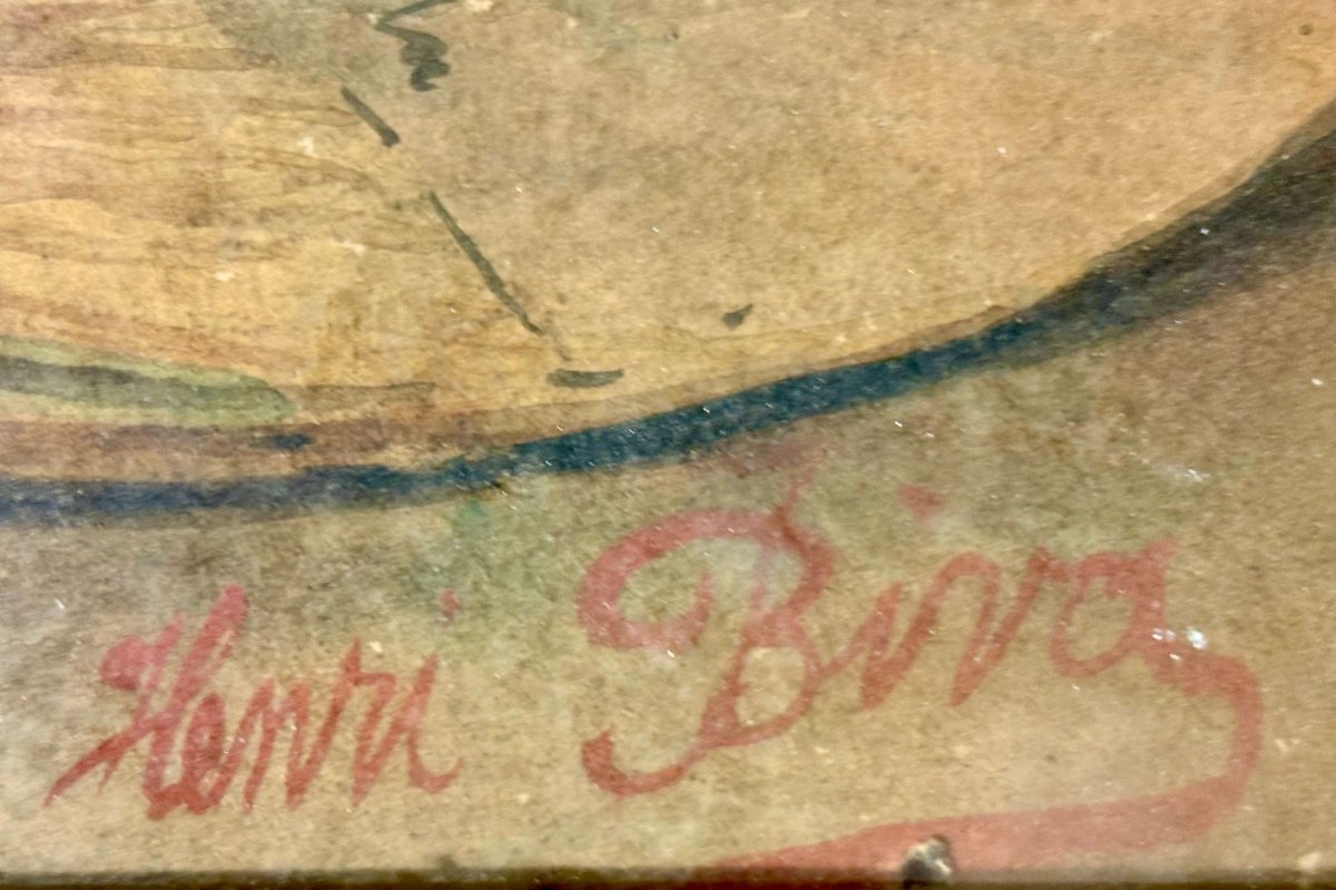 Henri Biva (1848-1929) "still Life With A Chinese Vase"-photo-3