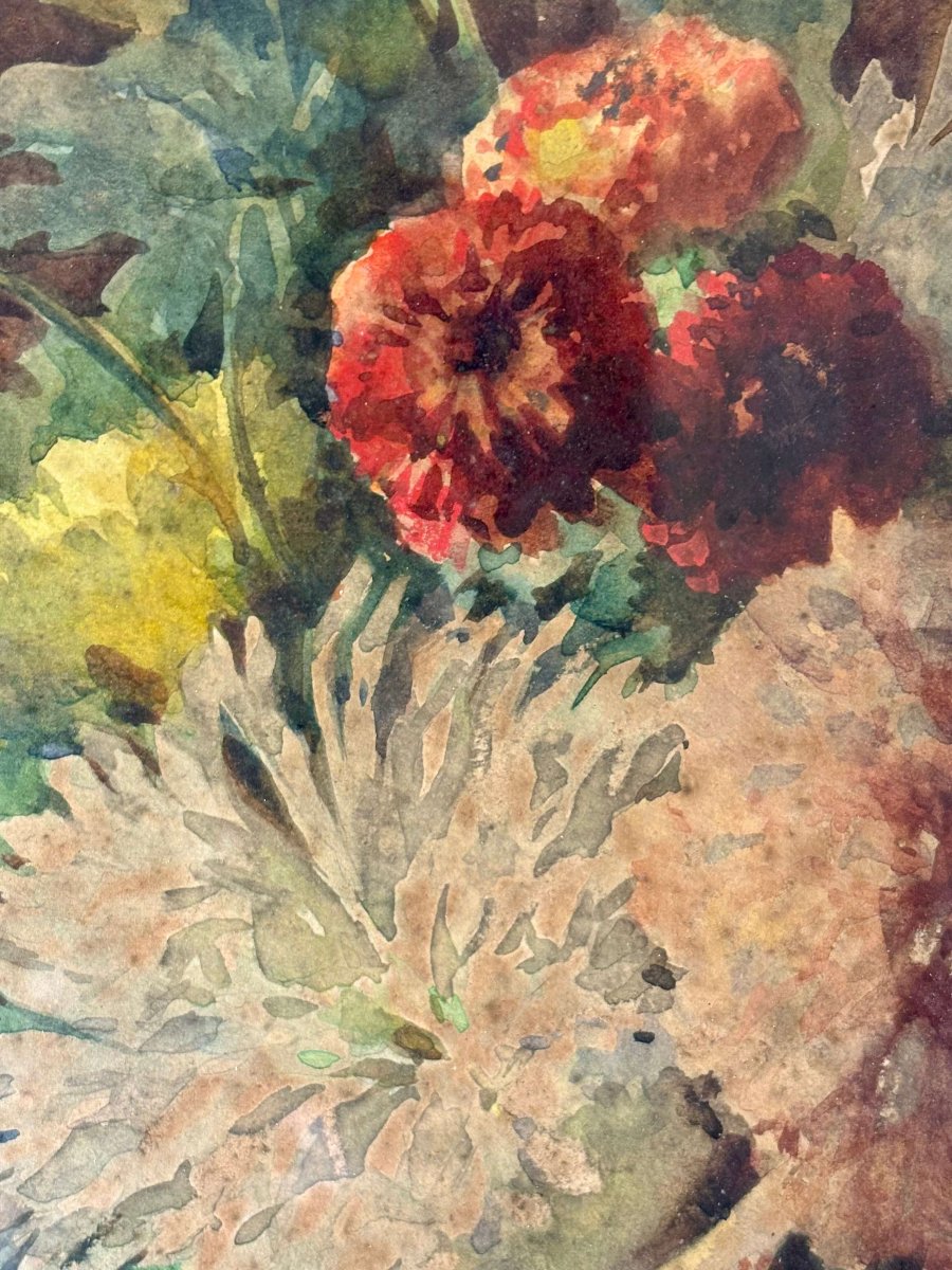 Henri Biva (1848-1929) "still Life With A Chinese Vase"-photo-7