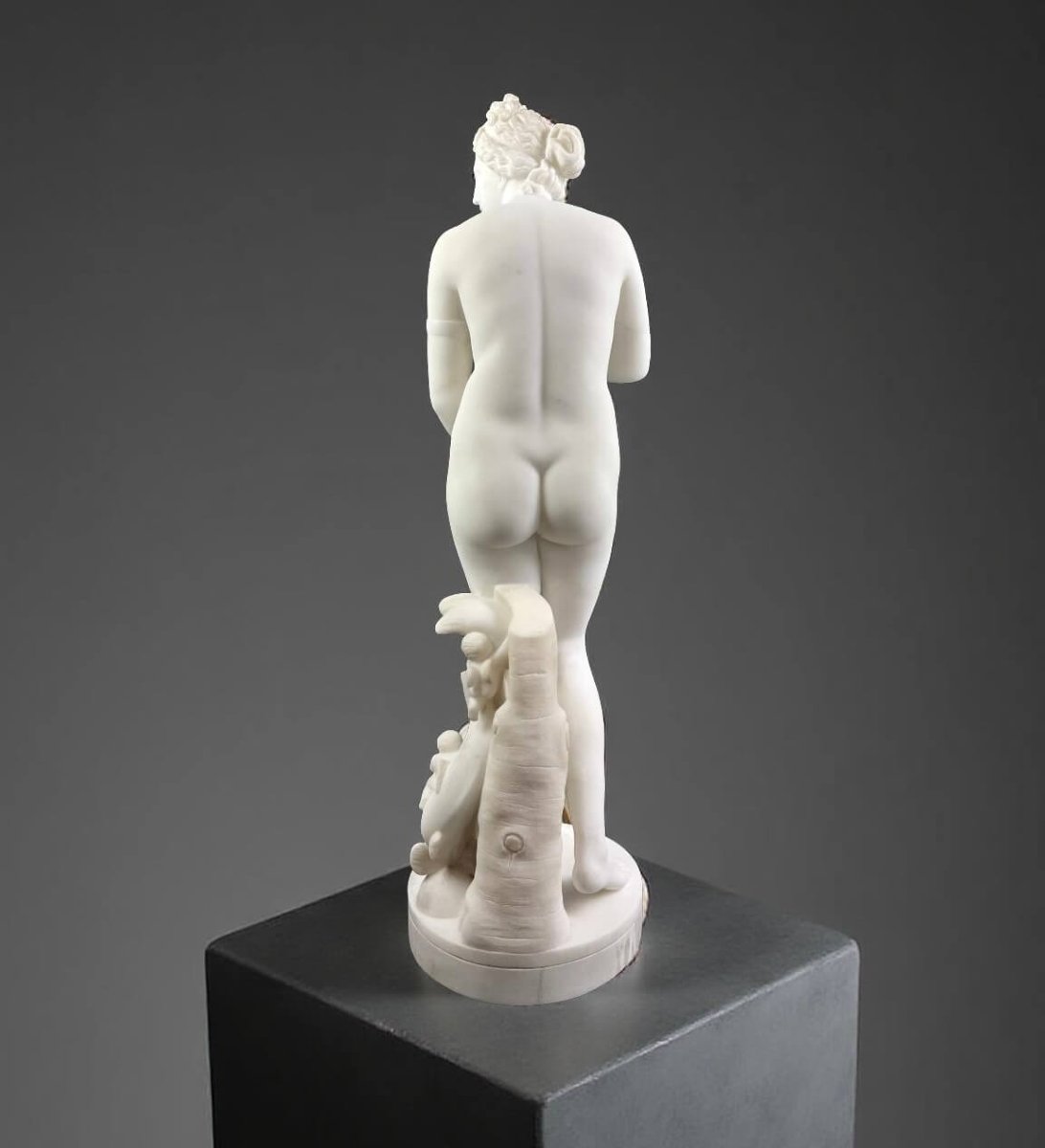 19th Carrara Marble Sculpture Venus De' Medici Florentine Workshop-photo-3
