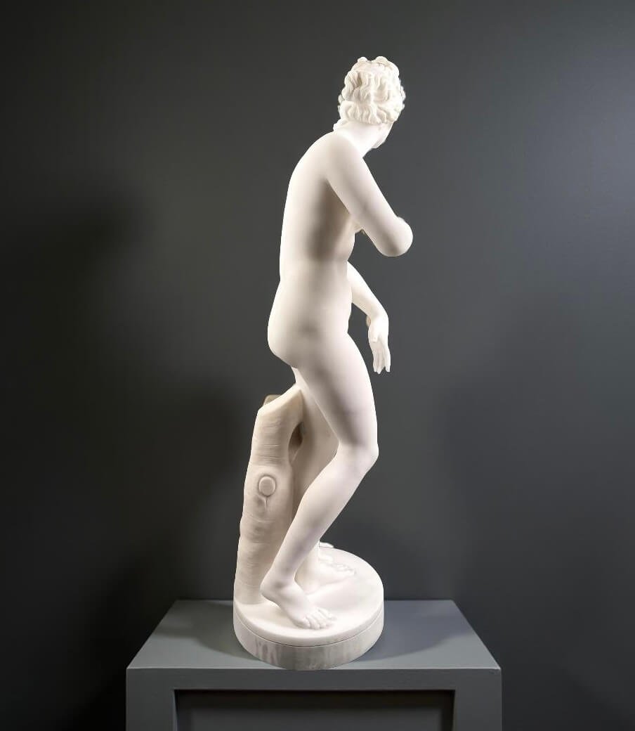19th Carrara Marble Sculpture Venus De' Medici Florentine Workshop-photo-4