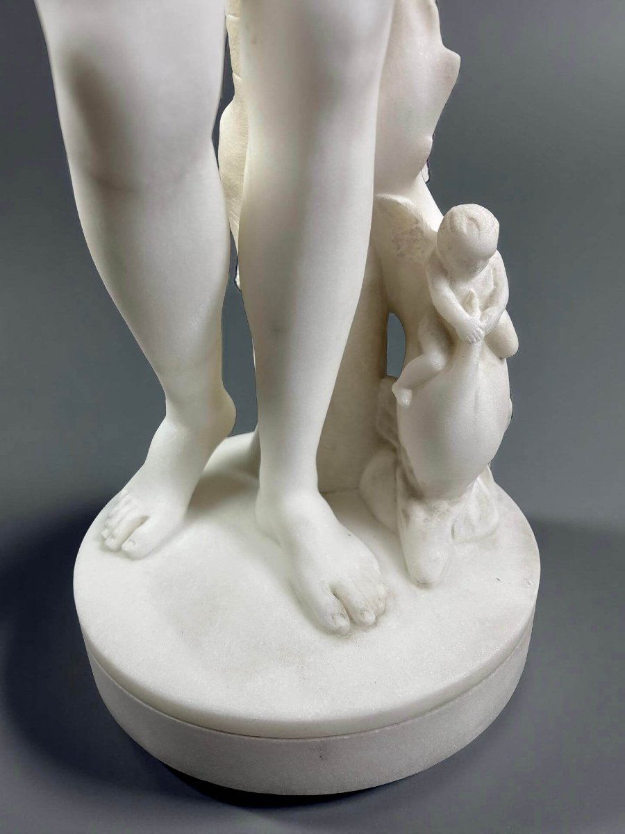 19th Carrara Marble Sculpture Venus De' Medici Florentine Workshop-photo-3
