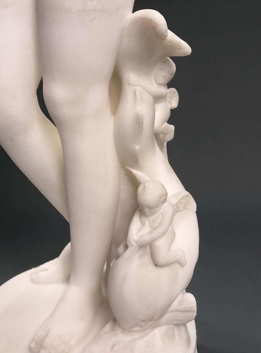 19th Carrara Marble Sculpture Venus De' Medici Florentine Workshop-photo-5