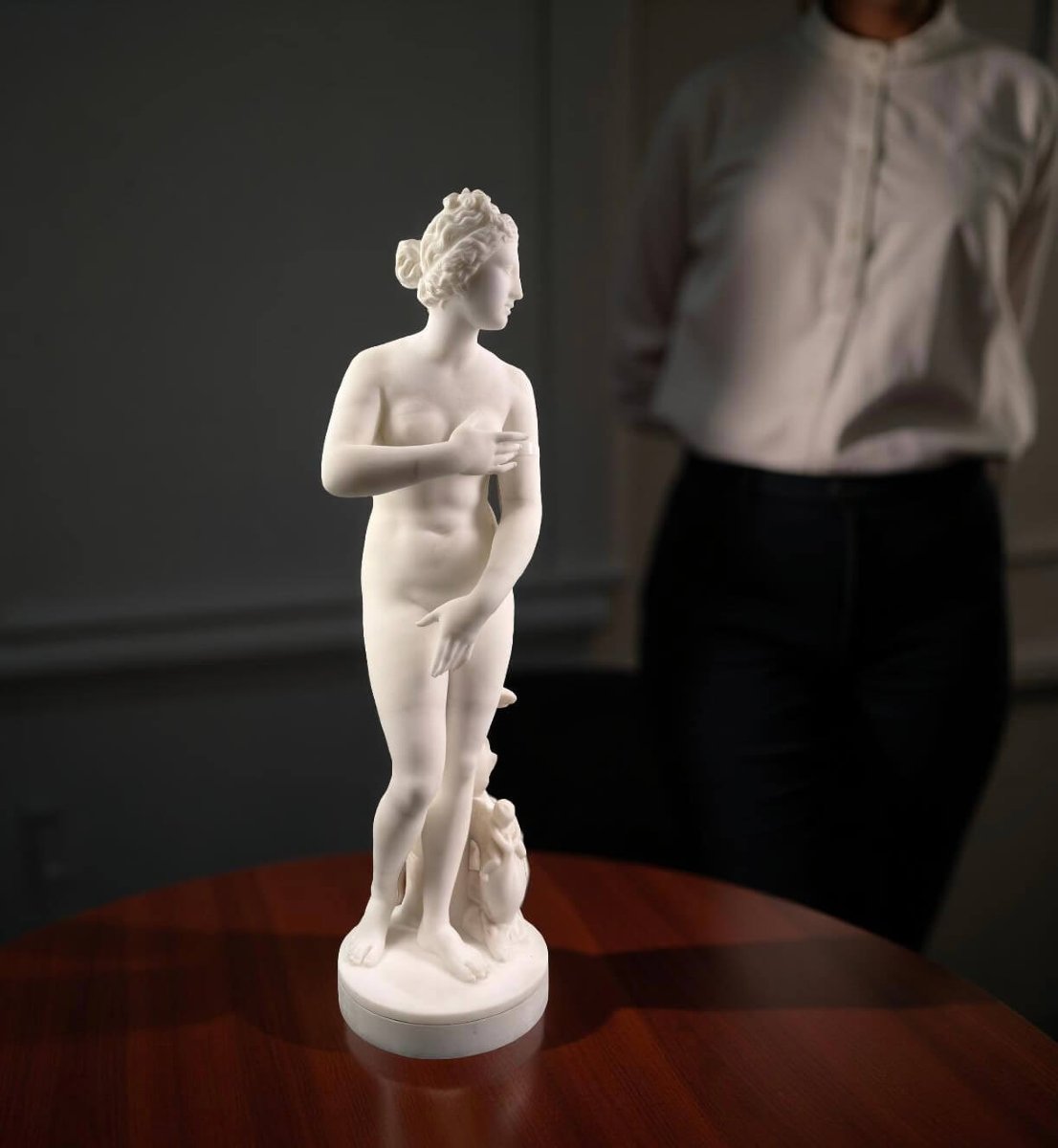 19th Carrara Marble Sculpture Venus De' Medici Florentine Workshop-photo-6