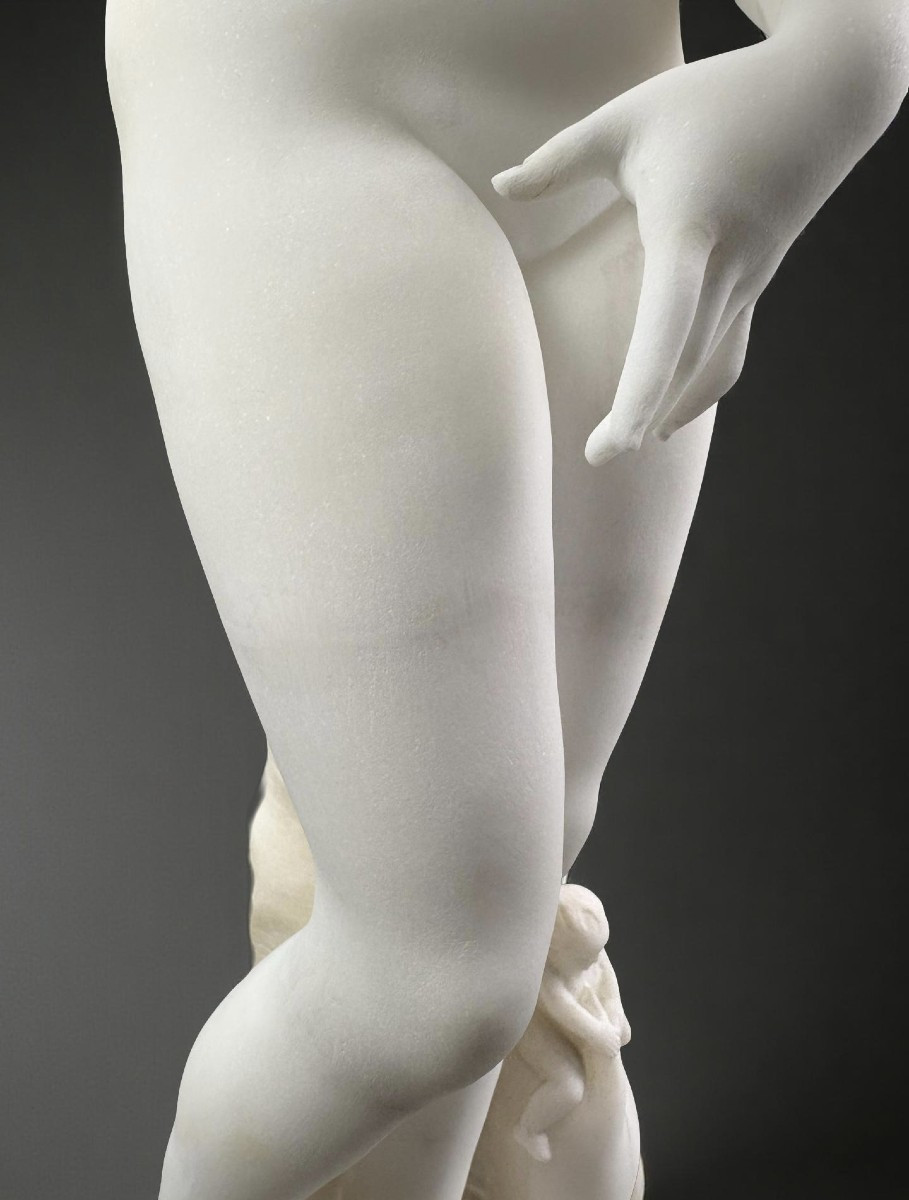 19th Carrara Marble Sculpture Venus De' Medici Florentine Workshop-photo-2