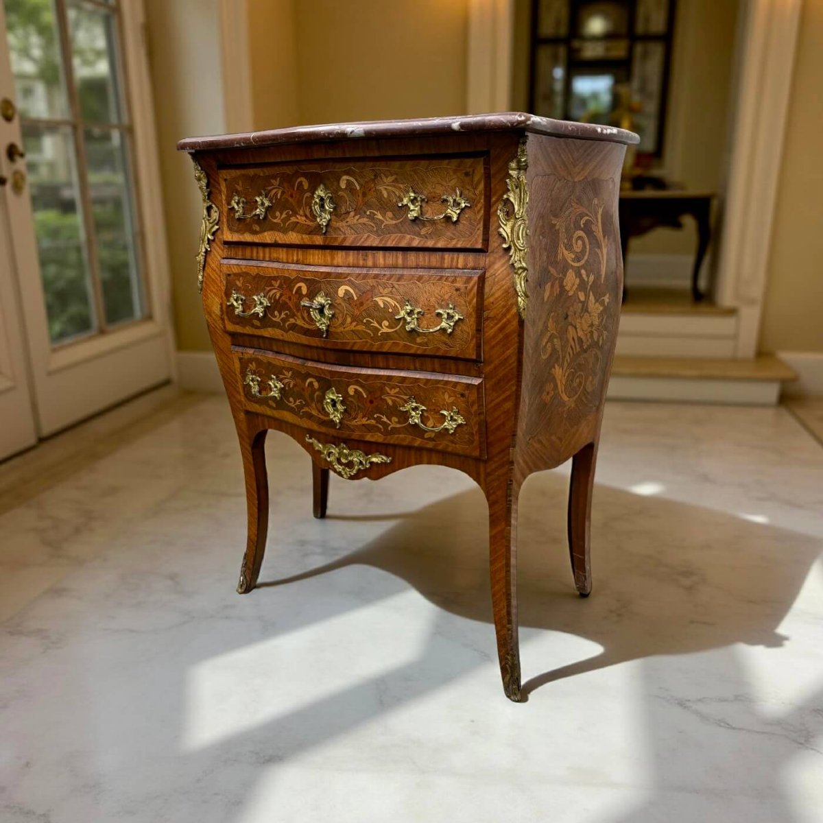 19th French Chest Of Drawers In The Louis XV Style-photo-3