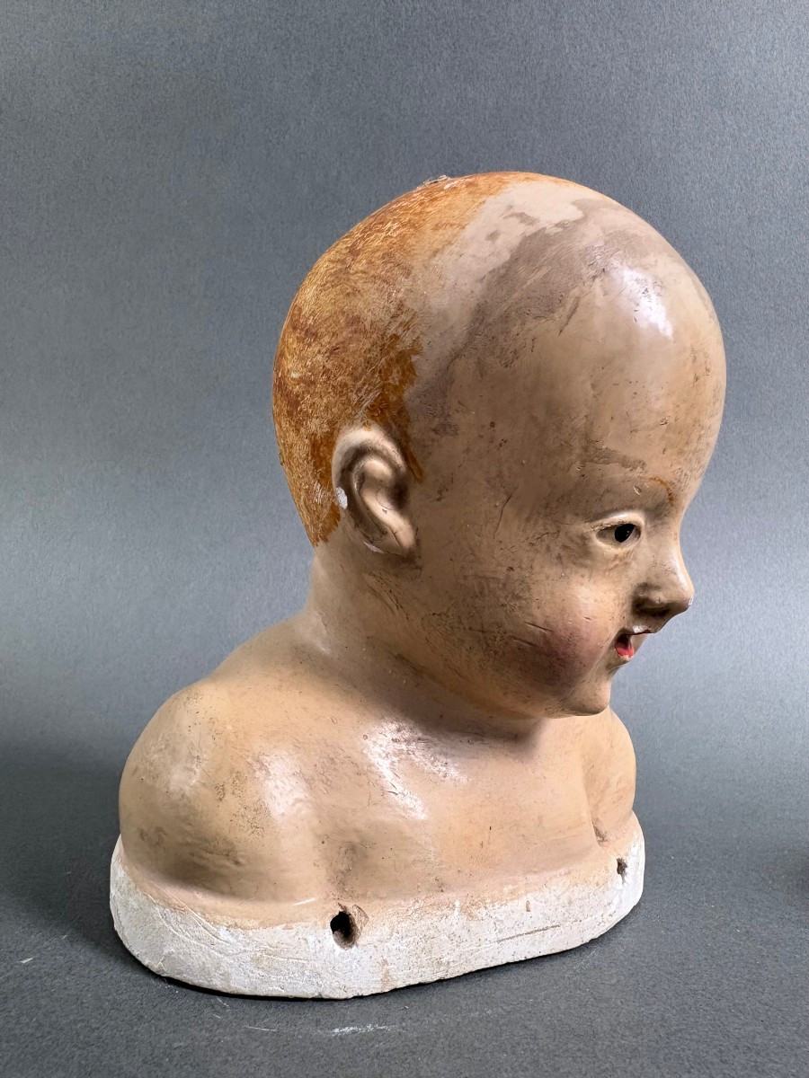 18th Italian Polychrome Bust Of The Child Jesus-photo-3