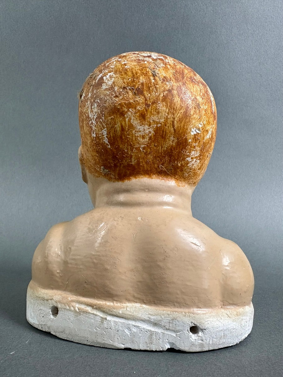 18th Italian Polychrome Bust Of The Child Jesus-photo-4