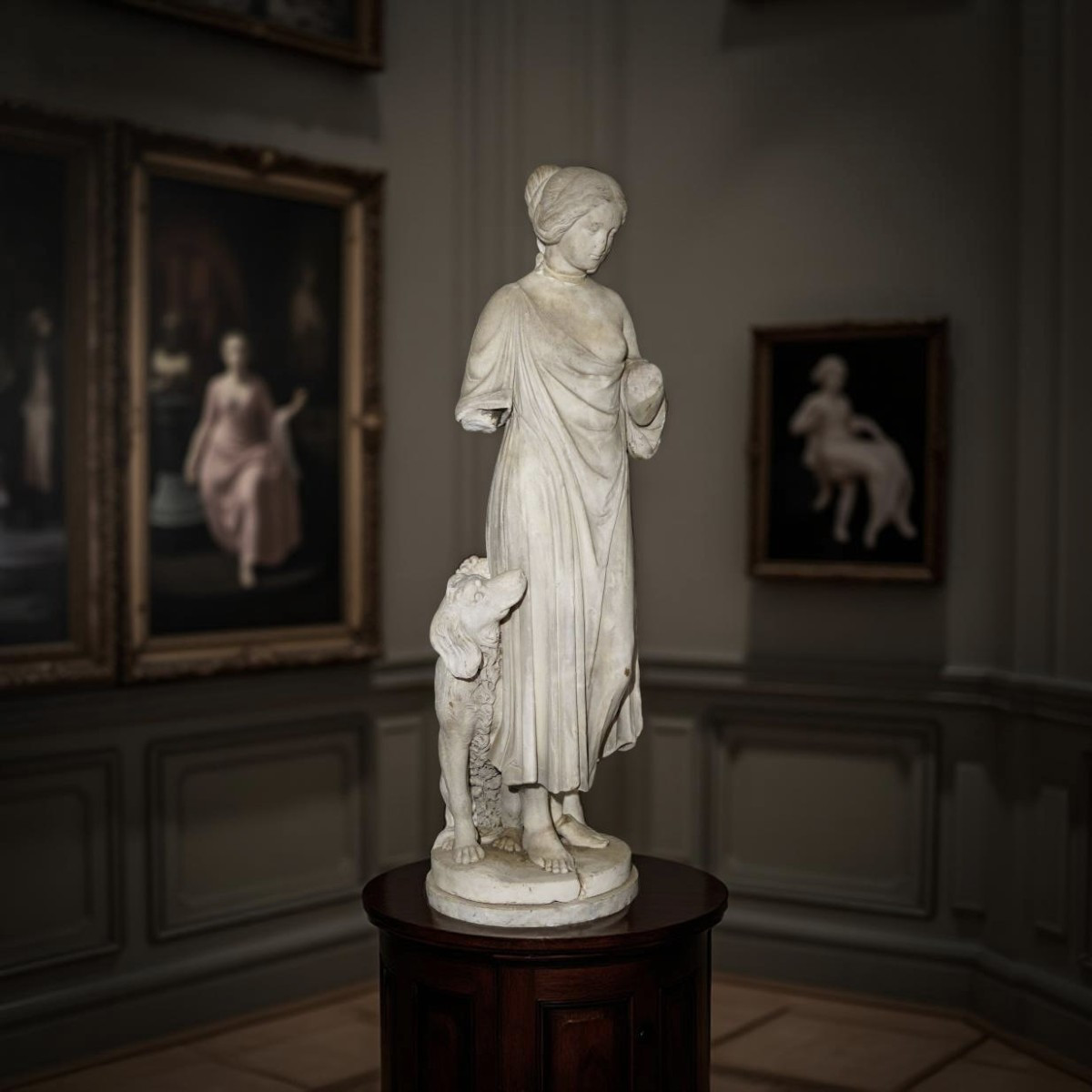 Grande Sculpture Néoclassique En Marbre Allégorie 18éme Siècle