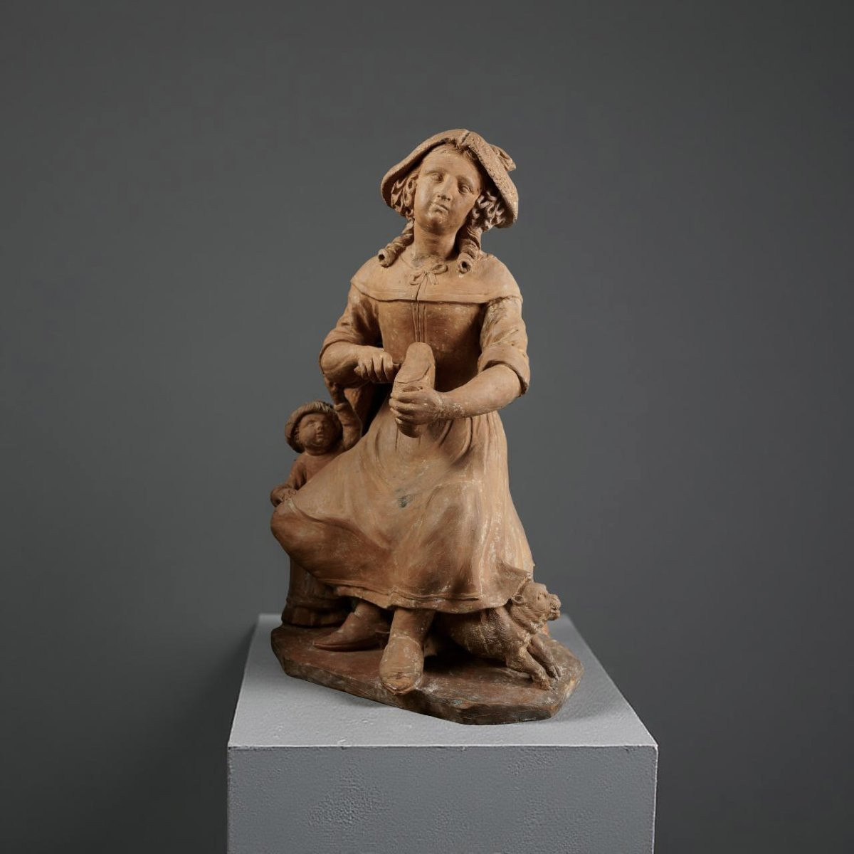 17th French School Pair Of Terracotta Sculpture-photo-4