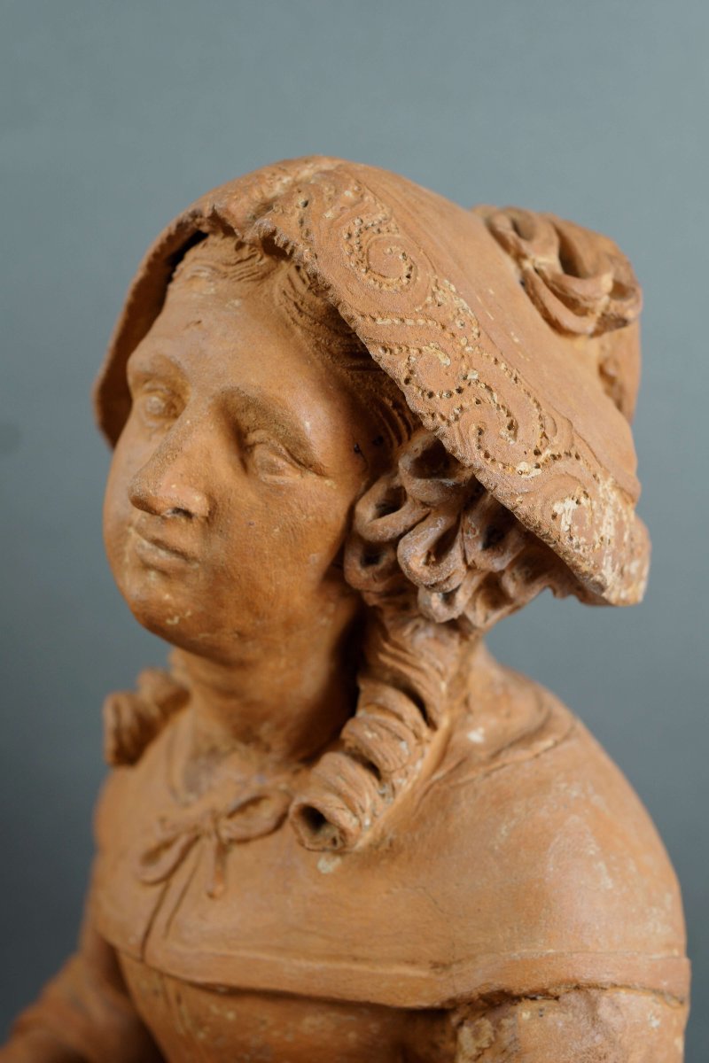 17th French School Pair Of Terracotta Sculpture-photo-5