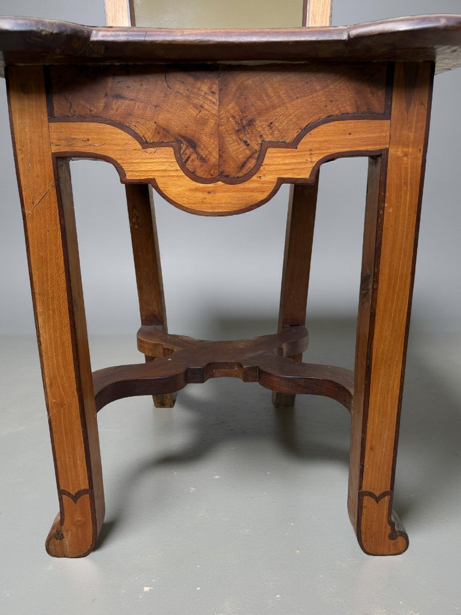 Early 18th Rare Pair Of Venetians Inlaid Chairs -photo-5
