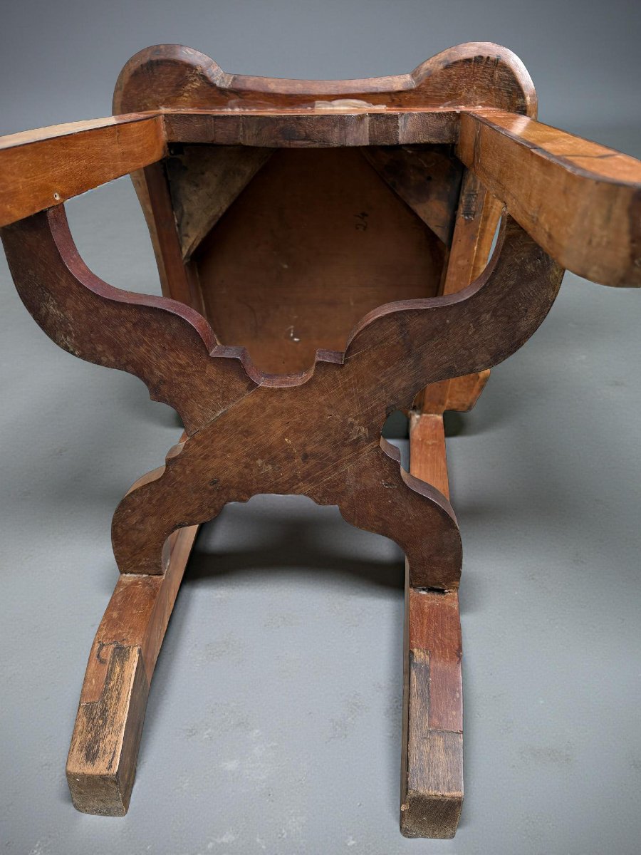 Early 18th Rare Pair Of Venetians Inlaid Chairs -photo-6