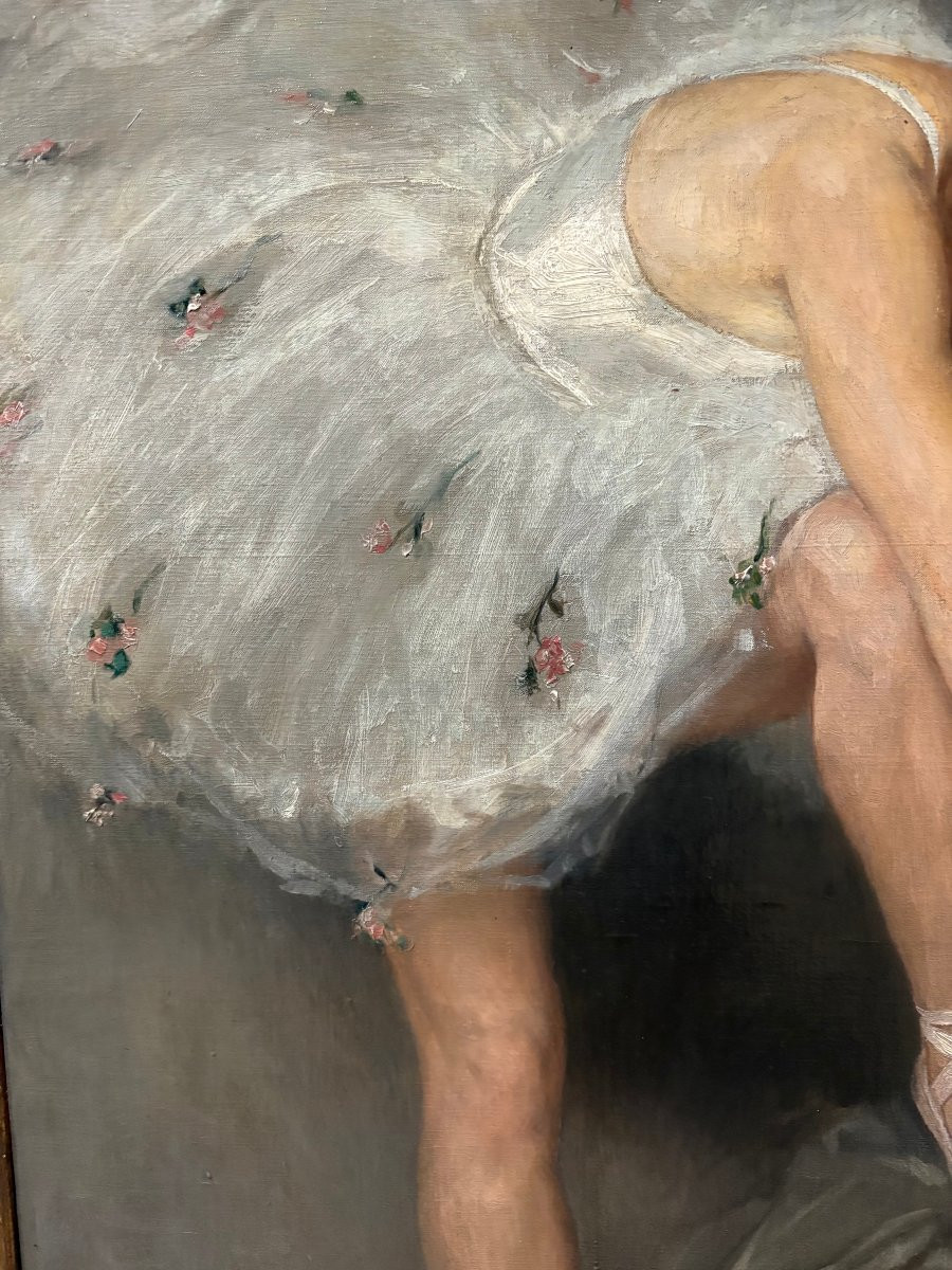 Auguste LEROUX (1871-1954) Portrait de Danseuse de l'Opéra -photo-4