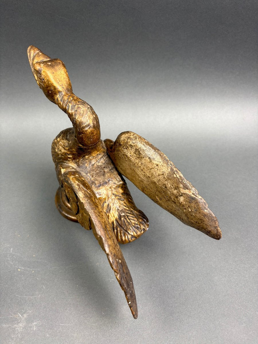 18th Louis XVI Pair Of Gilt Wood Swan Friezes-photo-6