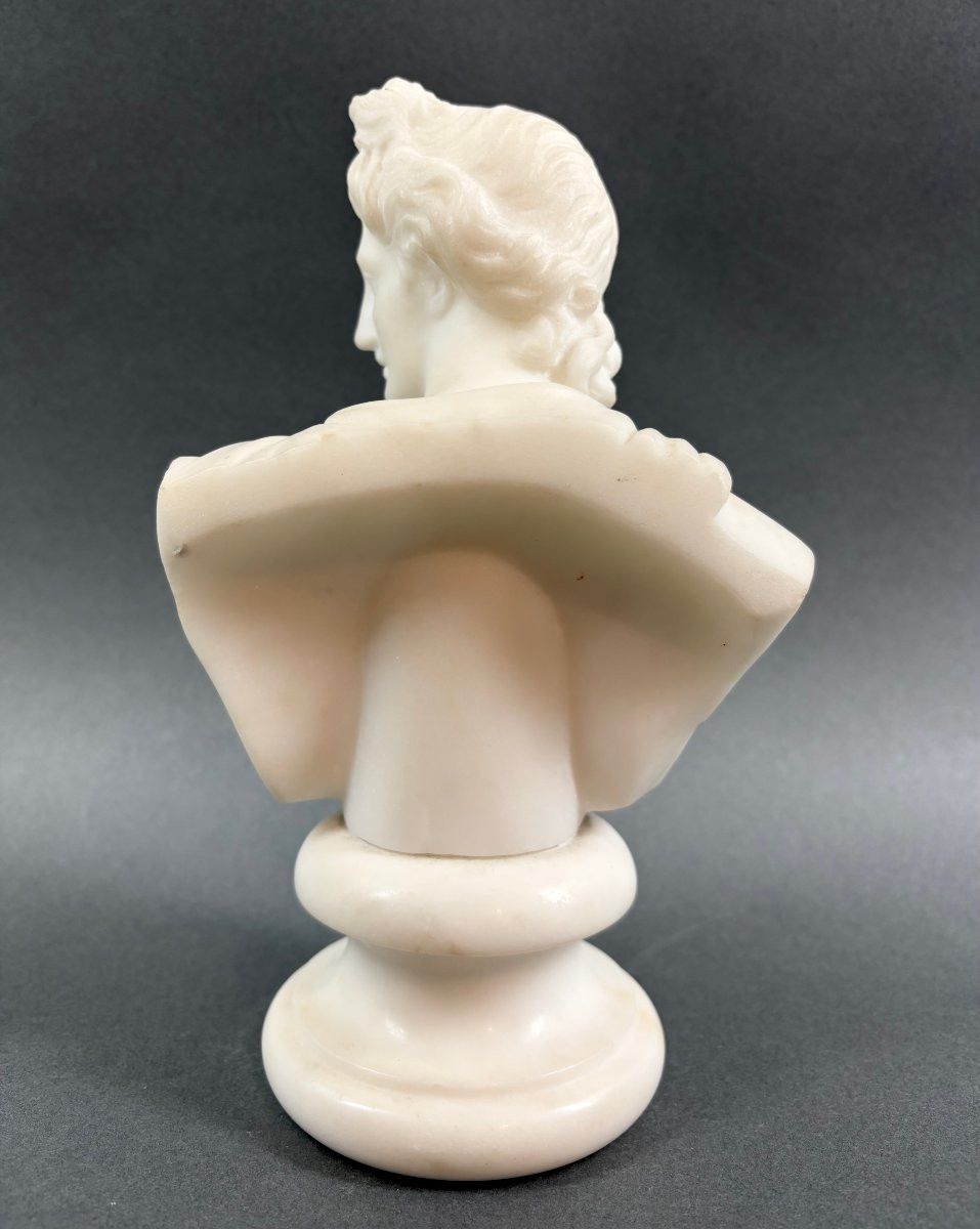 Buste Néoclassique en Marbre Apollon Grand Tour Roma 19éme-photo-4