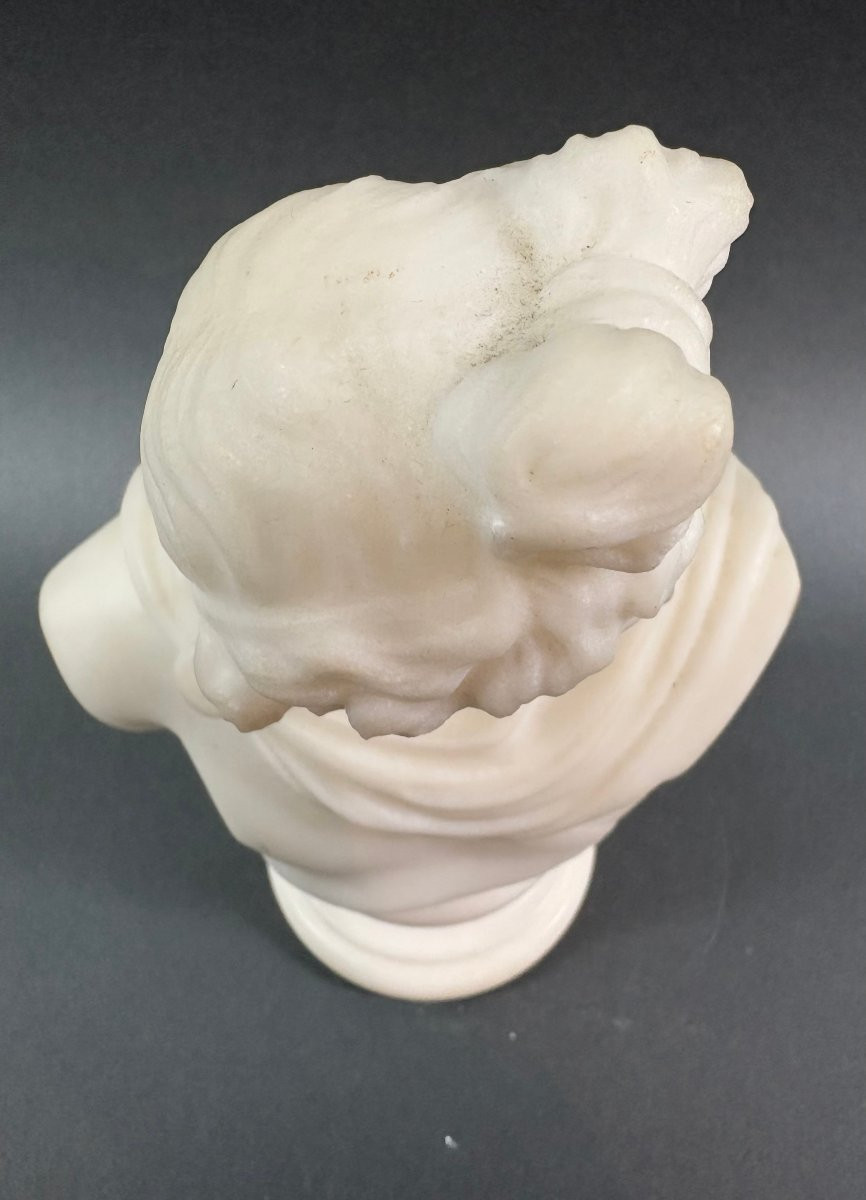 Buste Néoclassique en Marbre Apollon Grand Tour Roma 19éme-photo-3