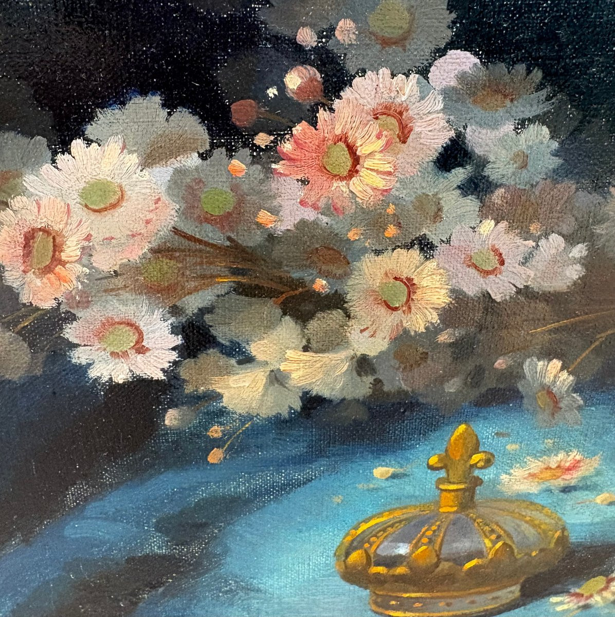 Georges Jessen (l1892 - 1963) Large Still Life With A Vase Of Flowers-photo-7