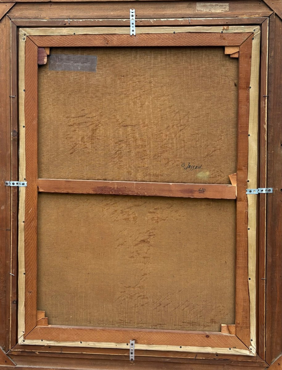 Georges Jessen (l1892 - 1963) Large Still Life With A Vase Of Flowers-photo-8