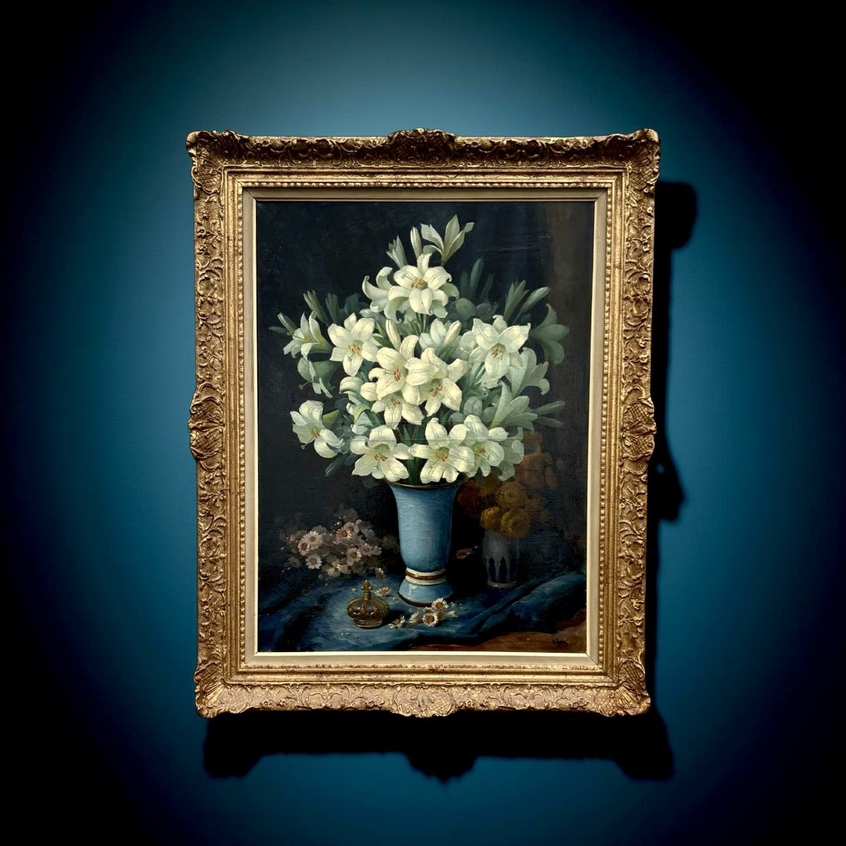 Georges Jessen (l1892 - 1963) Large Still Life With A Vase Of Flowers