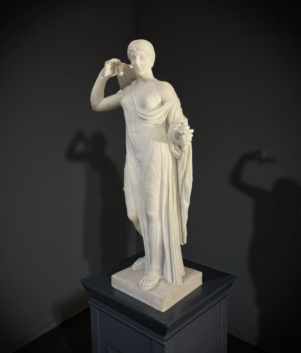 Imposante Sculpture Néoclassique en Marbre Vénus Genitrix Italie 19éme-photo-4