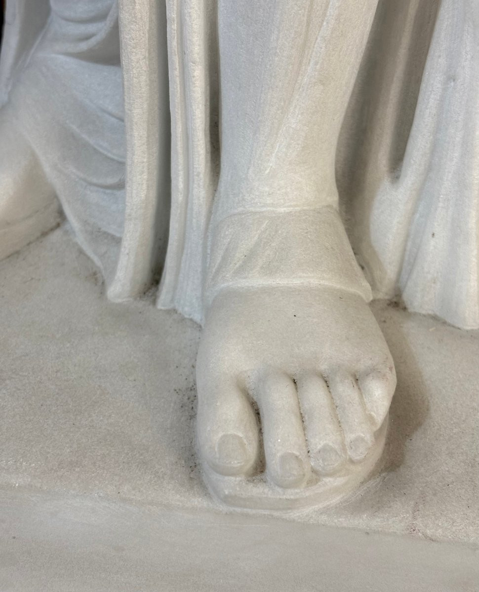 Imposante Sculpture Néoclassique en Marbre Vénus Genitrix Italie 19éme-photo-3