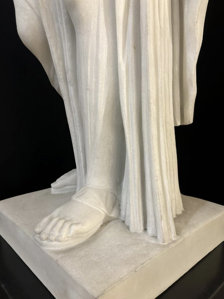 Imposante Sculpture Néoclassique en Marbre Vénus Genitrix Italie 19éme-photo-7