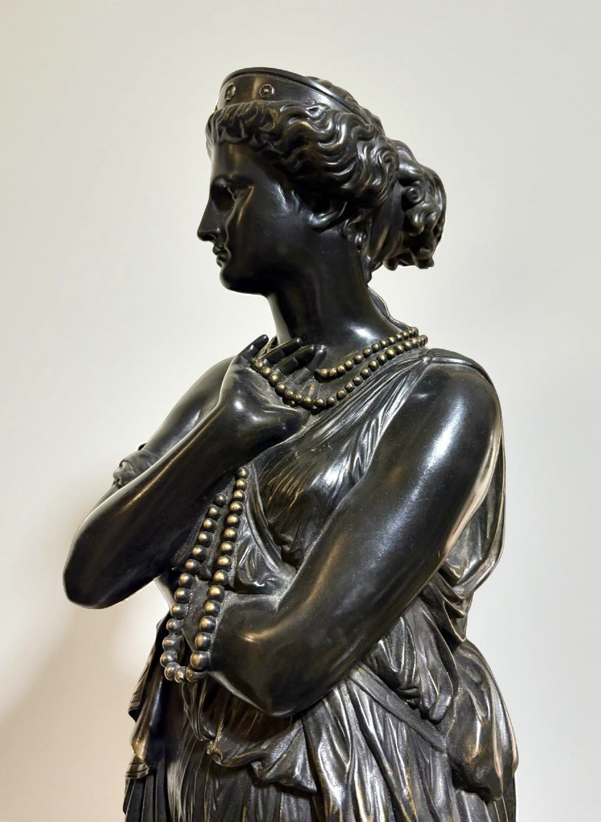 Grande Sculpture en Bronze "Hélène" par Jean-Baptiste Clésinger-Barbedienne Fondeur-photo-3
