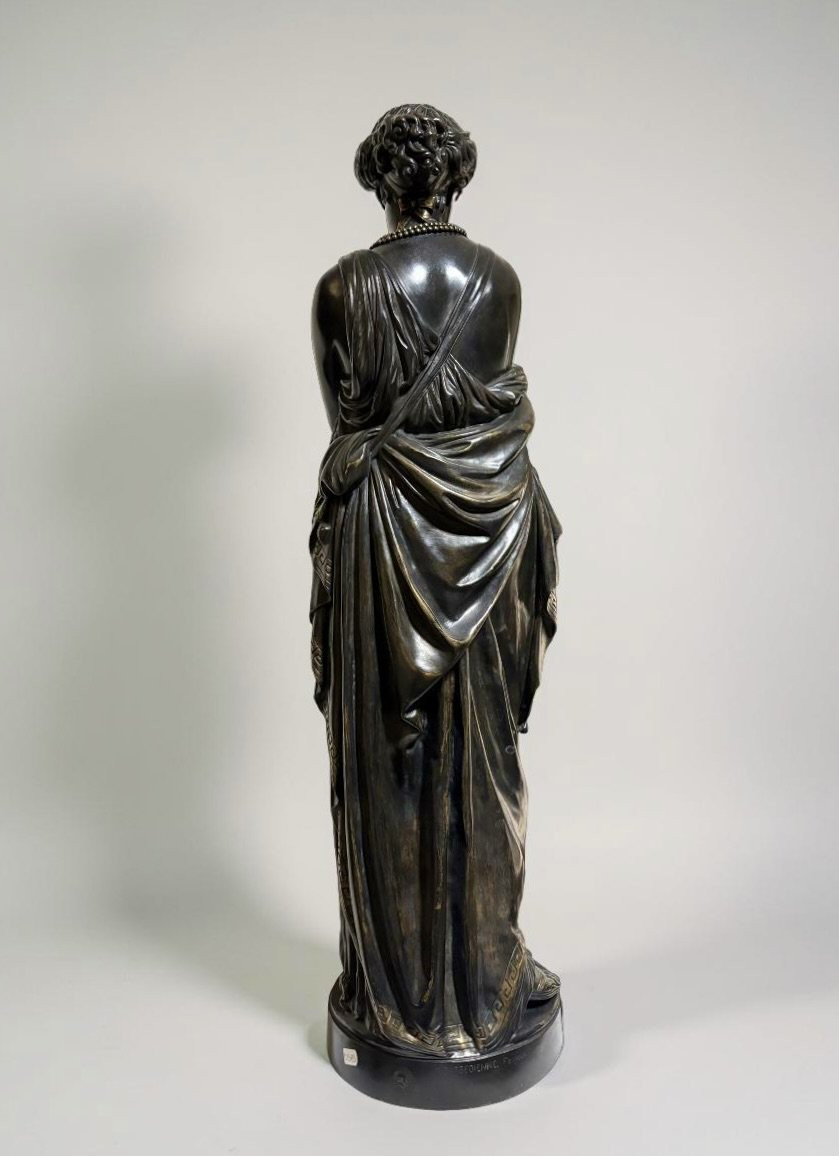 Grande Sculpture en Bronze "Hélène" par Jean-Baptiste Clésinger-Barbedienne Fondeur-photo-2