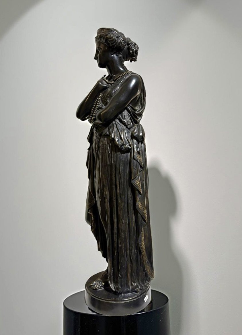 Grande Sculpture en Bronze "Hélène" par Jean-Baptiste Clésinger-Barbedienne Fondeur-photo-3