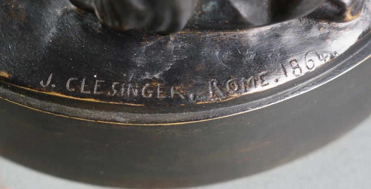 Grande Sculpture en Bronze "Hélène" par Jean-Baptiste Clésinger-Barbedienne Fondeur-photo-6