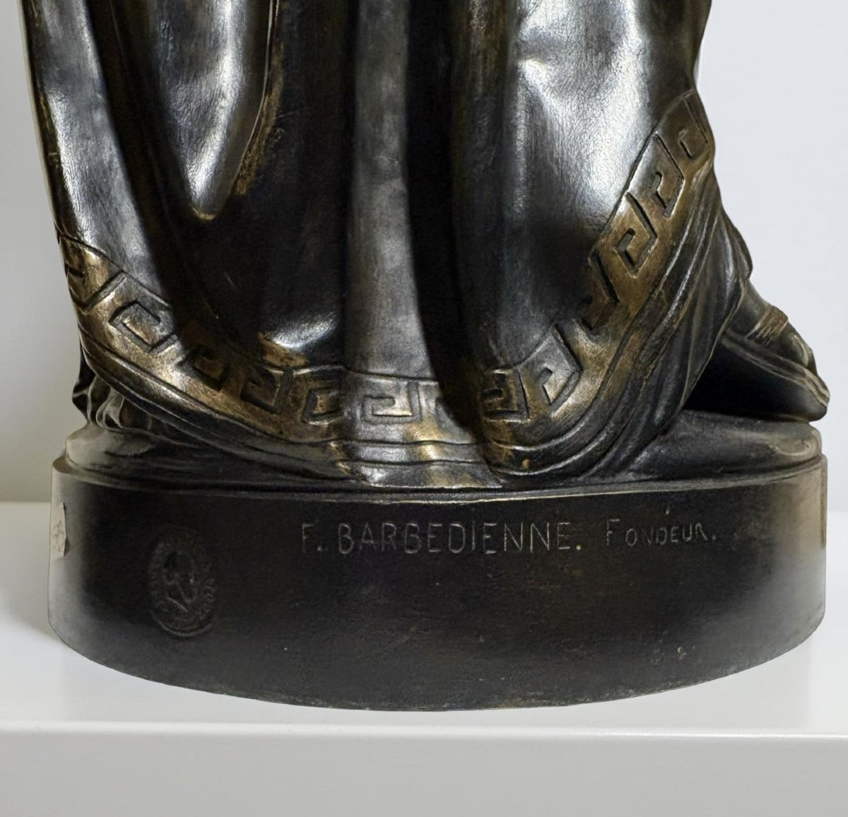 Grande Sculpture en Bronze "Hélène" par Jean-Baptiste Clésinger-Barbedienne Fondeur-photo-7