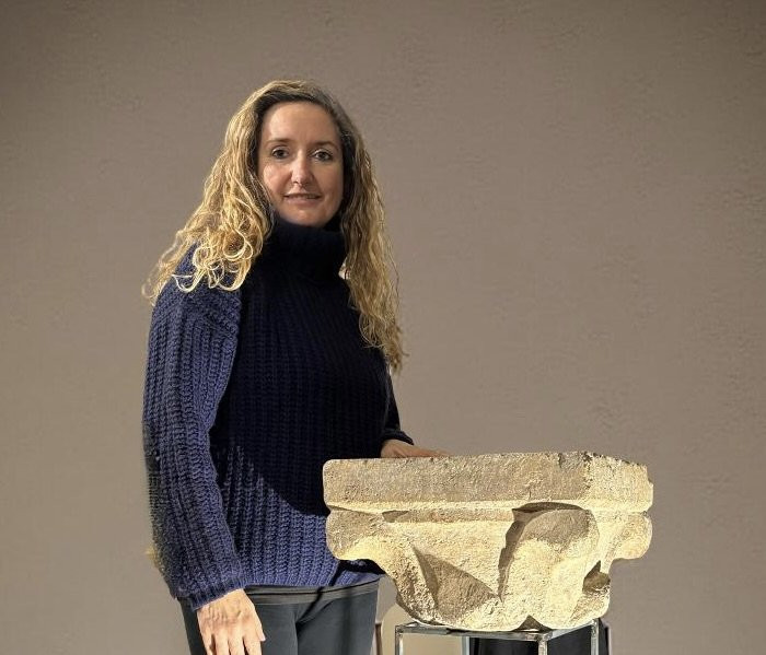 Chapiteau en Pierre Médiéval Lombardie, XIVe-XVe siècle-photo-3