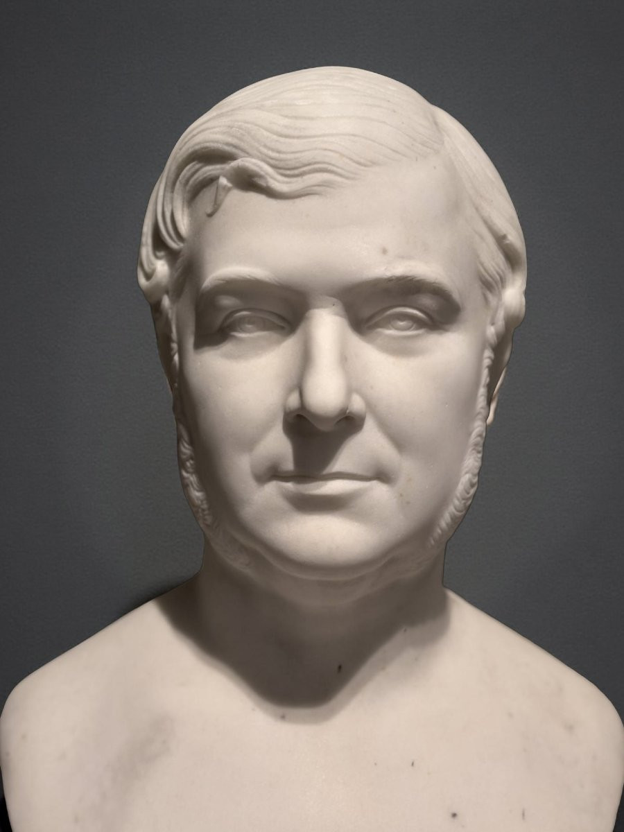 Francisque-joseph Duret (1804–1865)  Marble Male Bust-photo-3