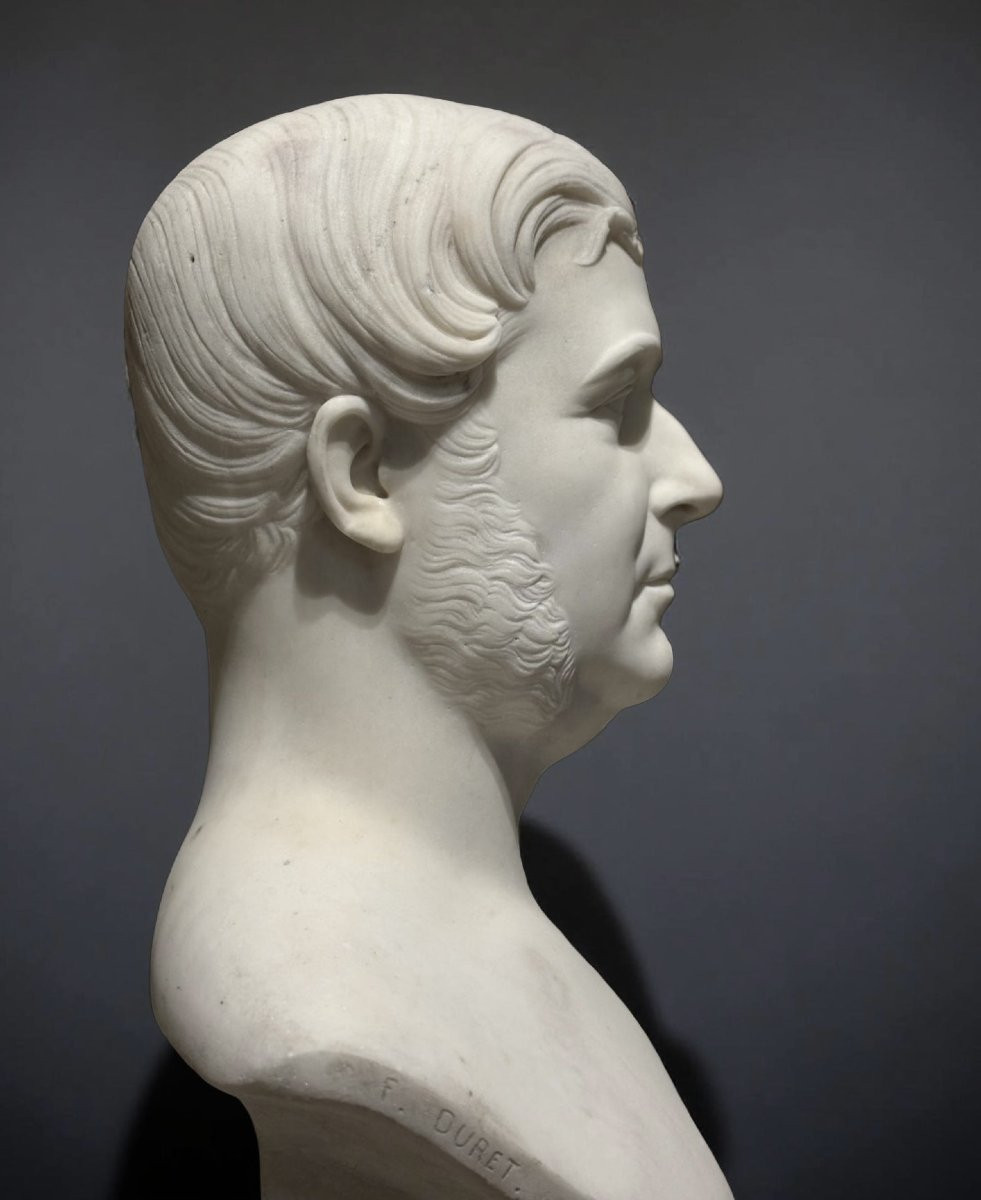 Francisque-joseph Duret (1804–1865)  Marble Male Bust-photo-4