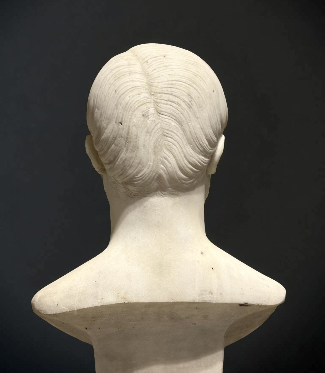 Francisque-joseph Duret (1804–1865)  Marble Male Bust-photo-3