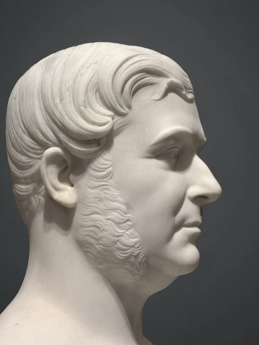 Francisque-joseph Duret (1804–1865)  Marble Male Bust-photo-4