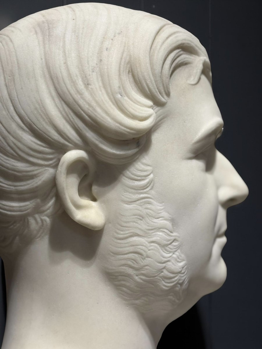 Francisque-joseph Duret (1804–1865)  Marble Male Bust-photo-5