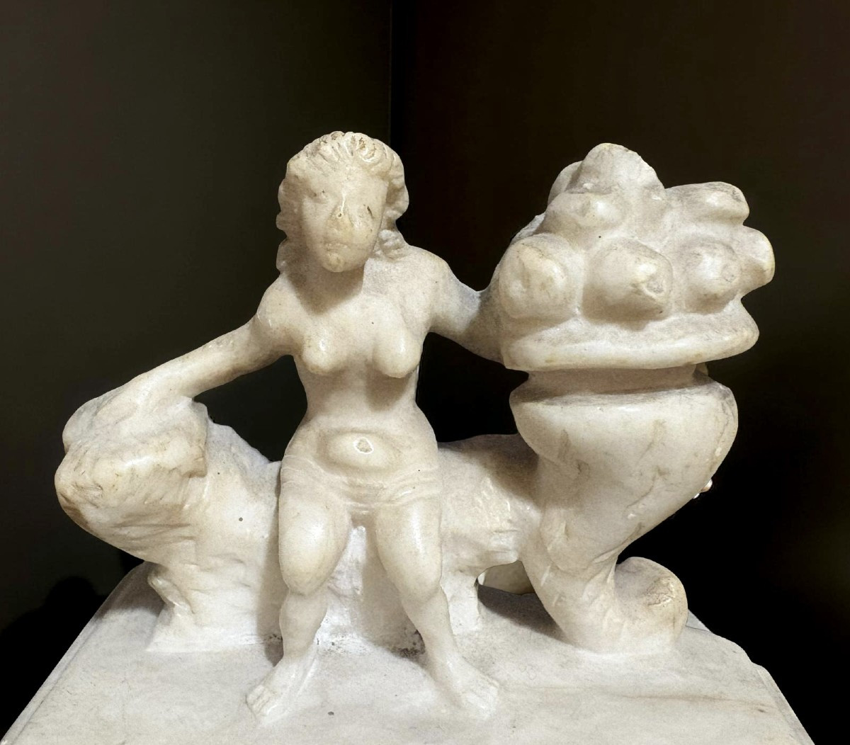 16th Pair Of Alabaster Sculptures From Mechelen, Allegories-photo-1
