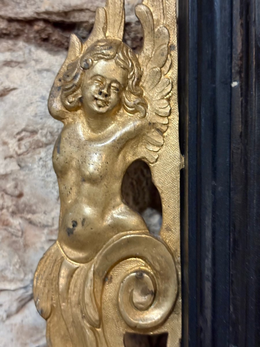 Cadre Grand Tour Marqueterie de Pierre Dure et Bronze Doré Roma 18éme-photo-4